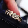 2019 Luxe sieraden 925 Sterling Silver Emerald Cut White Topaz CZ Diamond Gemstones Eternity Women Wedding Engagement BA188K