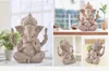 Fil Başkanı Statuette Ev Masası Dekorasyon Meslekler Kumtaşı Heykel Handcarved Ganesha Tanrı Heykeli