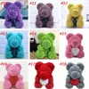 Nytt evigt liv Rose Bear Julklappskum Rose Flower Födelsedagsfest Teddy Bear Wedding Gift T8