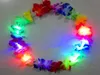 Glowing LED Light Up Hawaii Luau Party Flower Lei Fancy Dress Necklace Hula Garland Wreath Wedding Decor Party Supplies5154356