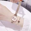 Simple Women Dress Watch 2019 Magnet Buckle Lady Dressing Reloj Mujer Fashion Japan Quartz Kvinna Slim Rostfritt Stål Armbandsur
