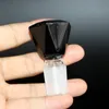 Ciotole di vetro con diamante nero inebriante da 5 mm di spessore per bong narghilè imbuto per fumatori clessidra maschile bong per pipa ad acqua da 14 mm ciotola da 18 mm