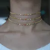 Złota platowana gwiazda łańcucha łańcucha dla kobiet lady 2018 świąteczny prezent moda gorgous choker chocker naszyjniki 278U