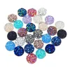 200pcs 8-12мм Flatback Смола Druzy Круглый Кабошоны Камеи Для Подвески Подвеска ювелирных изделий браслета DIY Изготовление аксессуаров вспомогательного оборудования заключений