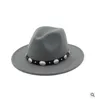 Ny hatt retro ull barn barn vinter fedora hatt för pojke flicka western cowboy cowgirl jazz cap med läder toca sombrero cap 54c3250614