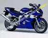 Dostosowane wmywiny dla Yamaha YZF600 YZF R6 1998-2002 YZFR6 98 99 00 01 02 Niebieski Biały Motocykl Wróżki (formowanie wtryskowe)