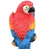 Resin Parrot Statue Wall Mounted DIY Outdoor Garden Tree Decoration Animal Sculpture Ornament1275S