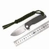 Novo rolamento de esfera Flipper dobradora Faca 3.15 "D2 LAVA DE PEDRA CNC TC4 Titanium Llight Handle Knives EDC com bolsa de nylon