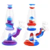 Hookahs 7.2'' Smoking Water Pipes Silicone Pipe Hookah Bong with Glass Bowl Heat Resistant Tobacco Dab Rig