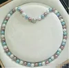Hand knotted beautiful 7 styles 8mm multicolor Fresh water shell pearl necklace long 45cm fashion jewelry 3pc/lot