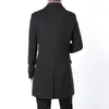 Primavera invierno para hombre trinchera abrigo cachemira abrigo slim fit casual moda ocio chaquetas masculinas de lana de alto grado mezclas de ropa exterior