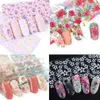 Kits de arte de uñas Conjunto de lámina de flores coloridas Transferencia Gel Polaco pegamento Starry Sky Decal Slider DIY Manicure Tool Ji798-1