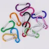 Lightweight Climbing Button Keyrings Key Chain Carabiner Camping Hiking Hook Outdoor Sport Aluminium Safety Buckle 100pcs/lot DLH055