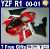 ZXMOTOR Kit de carénage de haute qualité pour YAMAHA R1 2000 2001 carénages rouge blanc noir YZF R1 00 01 GD16