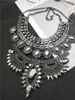 Luxury Flower Bib Crystal Necklace Boho Collar Necklace For Women Costume Jewelry Christmas Gift 1pc 4 Colors4998485