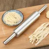 Stainless Steel Rolling Pin Non-stick Pastry Dough Roller Bake Pizza Noodles Cookie Pie Making Baking Tools Kitchen Accessories
