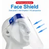 Fullt ansikte skyddsmasker transparent anti droppe täcker mask dammskyddad säkerhetsskydd Plastsköld stoppar flyghatten