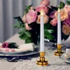 LED 11 tum LED -batteri drivs flimrande flamelösa elfenbensavsmalnande ljusslampor Stick Candle Wedding Table Room Church Decor 28cm8748167