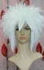 PARRUCCA NARUTO Hatake Kakashi Parrucca Cosplay per costume anime corto bianco