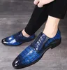 Scarpe Oxford da uomo Scarpe blu nere britanniche Scarpe da uomo comode fatte a mano da uomo Scarpe da lavoro Bullock con lacci