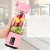 380ML Personal Blender With Travel Cup USB Portable Electric Juicer Blender Rechargeable Juicer Bottle Fruit Vegetable Kitchen Tools WX9-374