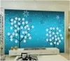 Personalizado Papel De Parede Foto Para Paredes 3D mural wallpapers Azul bela árvore simples sala de estar mural TV papéis de parede de fundo decoração da sua casa