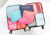 6 pièces/ensemble organisateur de voyage sacs de rangement Portable organisateur de bagages vêtements pochette bien rangée valise emballage sac à linge mallette de rangement d132