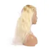 Faisceaux blonds russes avec 360 frontal 613 blond décoloré vague de corps cheveux humains 360 fermeture en dentelle complète 225x4x2quot avec tissages 46378335