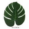 36PCS Zielone sztuczne tropikalne Palm Tree Monstera Leaf Liście na DIY Wedding Dom Garden Office Dekoracja sypialni Pography B2786674