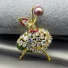 DIYアクセサリー空のサポートファッションシンプルな女性パールジュエリーバレエダンスガール淡水真珠のブローチ