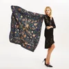 새로운 100 % 실크 스카프 여자 큰 Shawls Desire Tree Print 스톨 스퀘어 반다나 스카프 여자 풀라 130CM