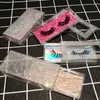 Glitter Diamond Box Eyelashes Fodral för 3D-mink Ögonfransar Eyelash Förpackning Box Mink Eyelashes Endast tomt låda