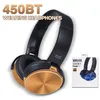 سماعة رأس Bluetooth Deep Bass Leadsphone 450BT اللاسلكي مع إلغاء ضوضاء سماعات الأذن MIC لـ iPhone Samsung LG Huawei Xiaomi مع صندوق البيع بالتجزئة