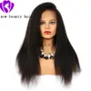 Free part Deep Frontal Brazilian full Lace Front Wigs With Baby Hair Pre Plucked Glueless kinky Straight synthetic wig For Women