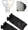 fishnet 가발 모자 Stretchable 탄성 머리 그물 Snood 가발 모자 까만 색깔 머리 그물 가발 그물 Fishnet 직조