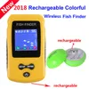 Enkel användning Uppladdningsbar Trådlös Remote Sonar Sensor 120m Vattendjup High Definition LCD Fiske Fish Finder 2022