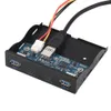 Freeshipping 3,5'' USB 3.0 Port HUB + USB 3.1 Typ C Diskettenlaufwerkschacht Frontplatten-Rack