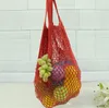 2020 Nova Malha saco de compras reutilizável Cordas Fruit armazenamento Bolsa Totes Mulheres da compra tecidos de malha Net Bag Loja Sacola do mantimento