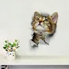 Joli autocollant mural de toilette en PVC pour chat