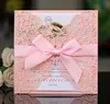 Wedding Invitation Cards Bowknot lace floral Laser Cut Hollow out cover full set Exquisite Greeting Cards Engagement Party Supplie7152838