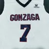 2021 Finales Four 4 Gonzaga Bulldogs Basketball Jersey Basketball NCAA 7 Steiny Blanc Toute cousue et broderie Hommes Taille de la jeunesse