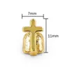 18k gouden enkele tanden grillz braces Punk Hip Hop Crown Cross Gun Dental Mouth Vampire Fang Grills Tooth Cap Cosplay Play Party Rapper Body Sieraden Geschenken Groothandel