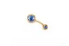 Ny 316L kirurgisk stål Navel Ringar Crystal Rhinestone Belly Button Navel Bar Ring Body Smycken Piercing WCW711