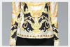 2020 Vintage Barokke print Elegante shirts vrouwen lange mouw revers nek dames button shirt blouses slank kantoor ontwerper shirts tops6961028