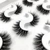 9 Çiftler Doğal Yanlış Eyelashes 3D El yapımı Sahte Kirpikler Göz Makyajı Wispy Sahte Vizon Kirpikleri Uzatma Hacim Yumuşak Vizon Kirpikler