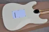 Guitare électrique crème avec Signature Malmsteen, Pickguard blanc, micros SSS, touche en palissandre festonné, personnalisable