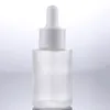 30ml Glas Ätherisches Öl Parfüm Flaschen Flüssig Reagenz Pipette Tropftasche Flache Schulter Zylinderflasche Klar / Matt / Amber