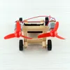 Bi-Wing Rüzgar Yarışı Bulma Bulma Teknolojisi DIY Elle monte edilmiş küçük üretim malzemesi paketi Çocukların Eğitim Birleştirilmiş Oyuncak Bilim