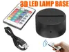 RGB 조명 3D 환상 램프 용 램프베이스 4mm 아크릴 조명 패널 AA 배터리 또는 DC 5V USB 3D Nights Lights DHL