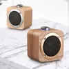 Alto-falante sem fio de madeira Bluetooth Woden Loudspeakers Surround Mini Madeira Sem Fio Music Player Speaker para computador Computador